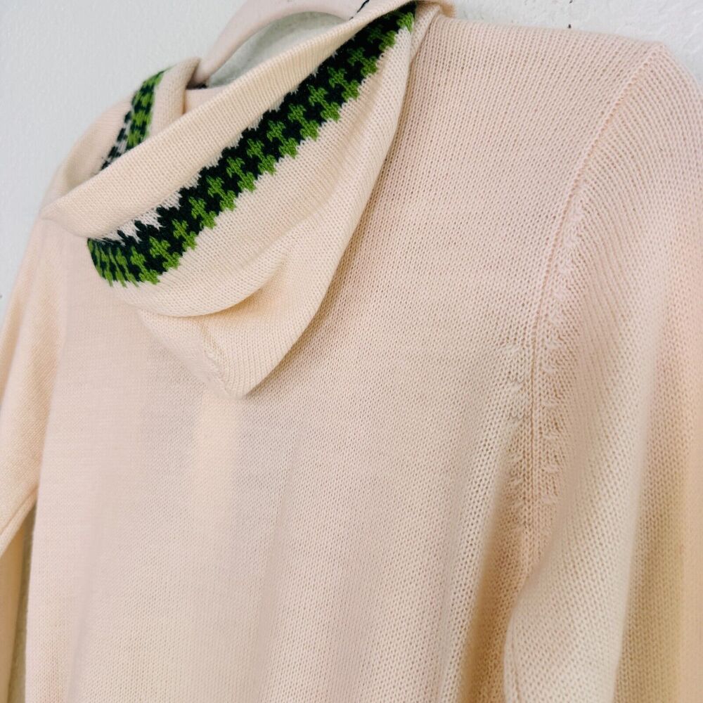 Sky Brand Cardigan Womens Small Wool Butterfly Trim Knit Belted Sweater Y2K NEW - Picture 8 of 12